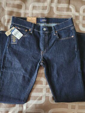 POLO RALPH LAUREN “THE TOMPKINS SKINNY” IN  DIP INDIGO MID- RISE JEANS SIZE 29 N